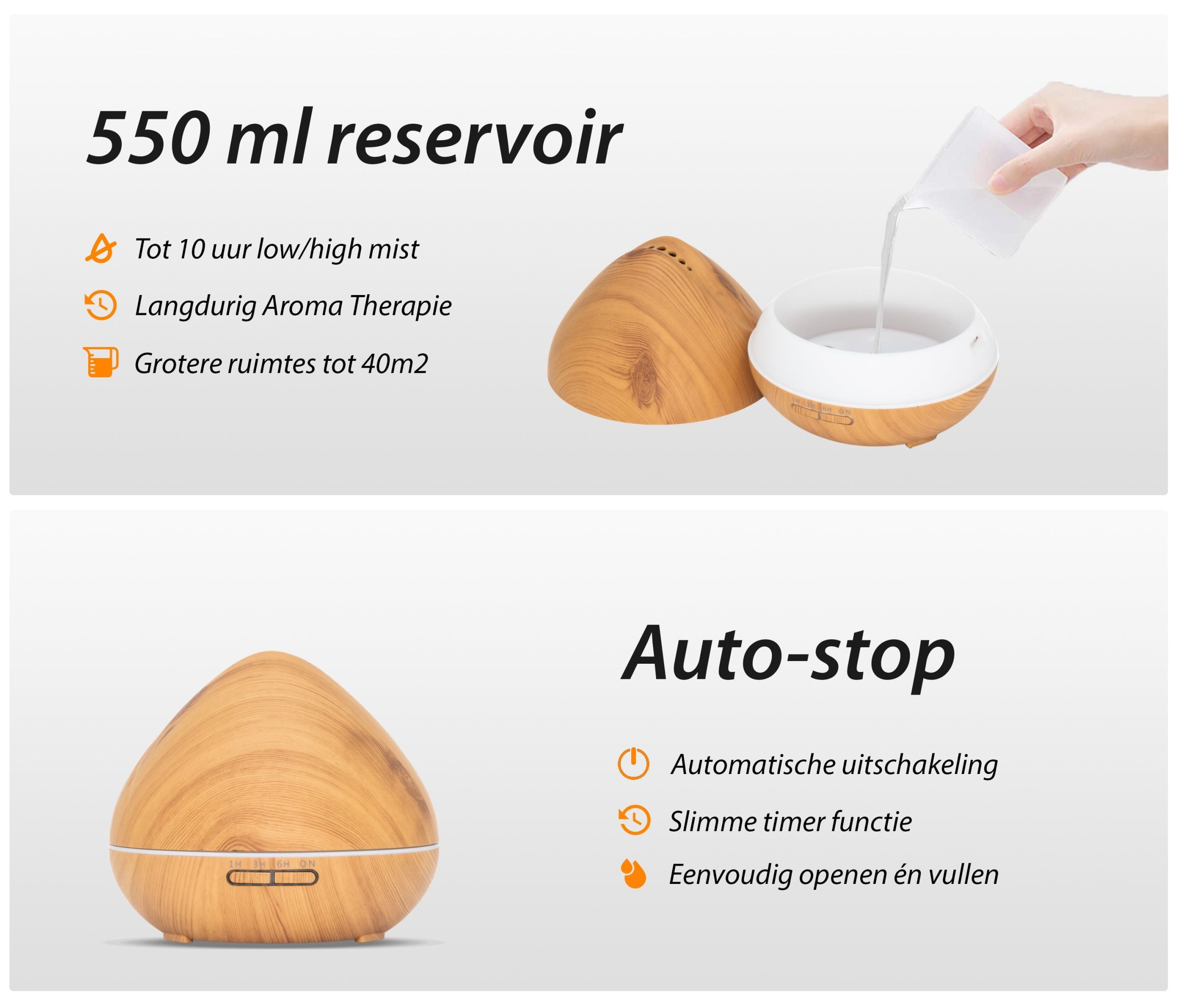 Zen aroma diffuser | licht hout - Afbeelding 4