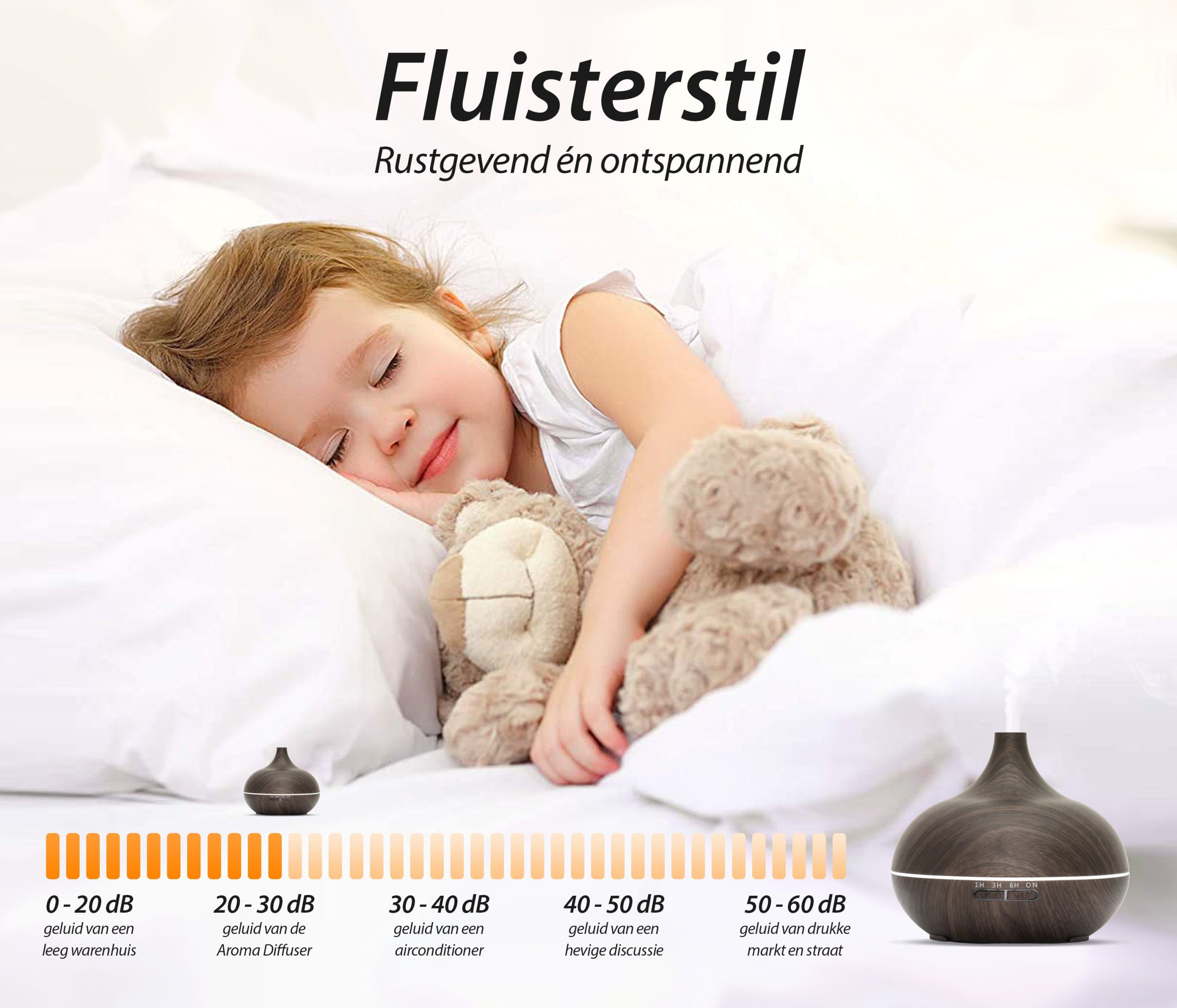 Essential aroma diffuser 550 ml | donker hout - Afbeelding 5